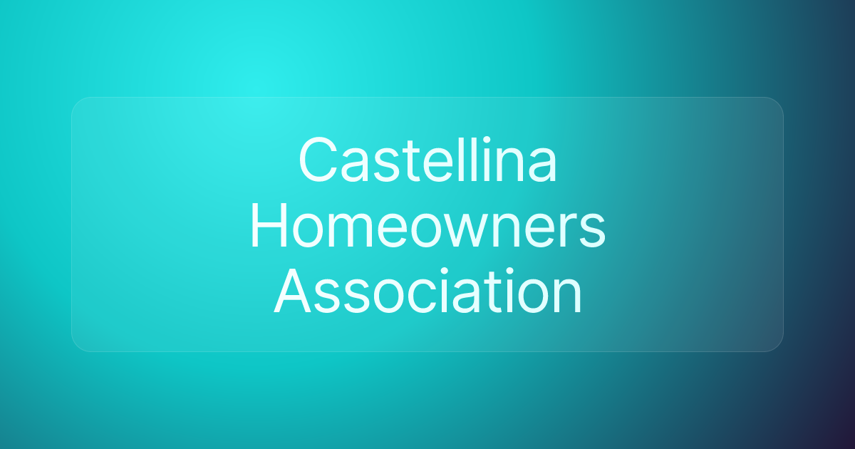Castellina Homeowners Association