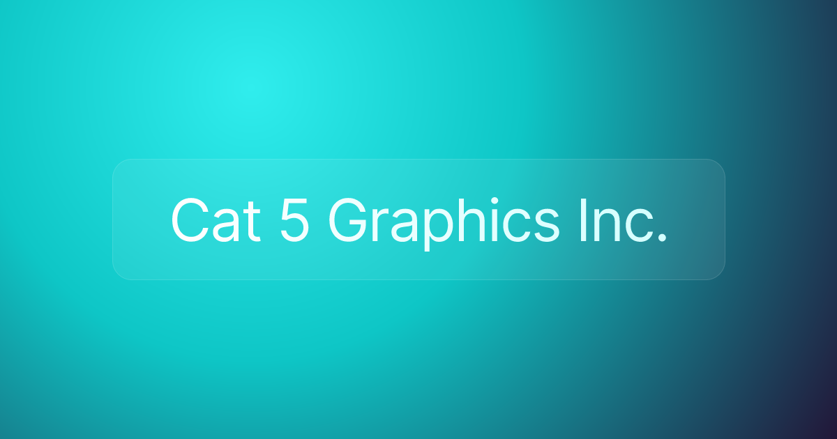 Cat 5 Graphics Inc.
