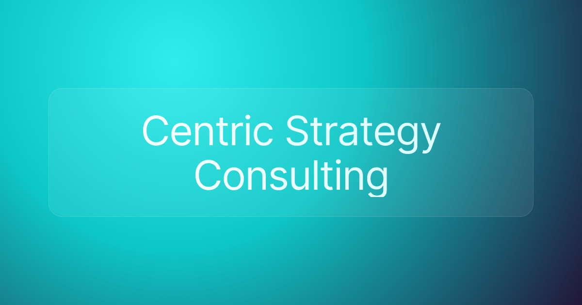 Centric Strategy Consulting