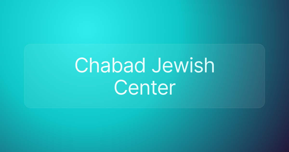 Chabad Jewish Center