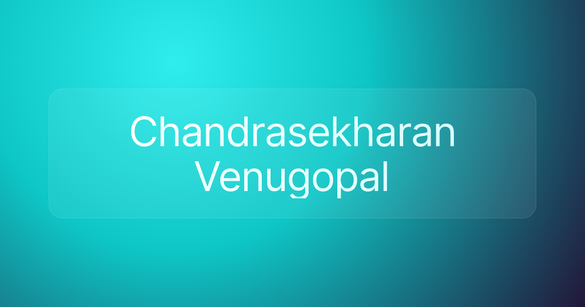 Chandrasekharan Venugopal