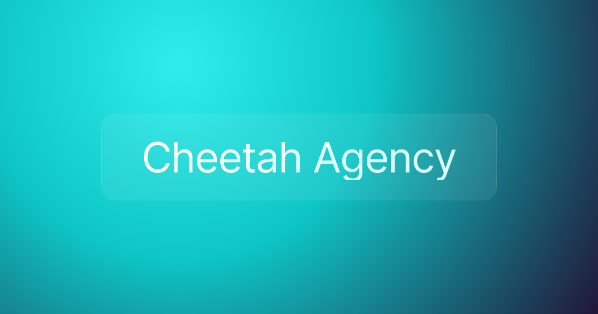 Cheetah Agency