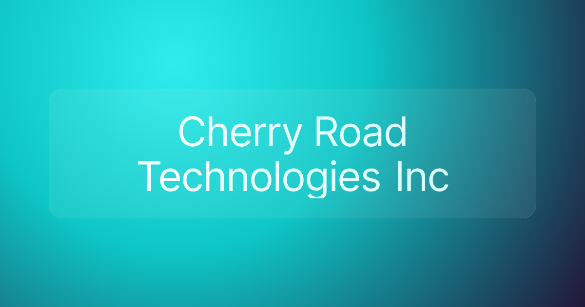 Cherry Road Technologies Inc