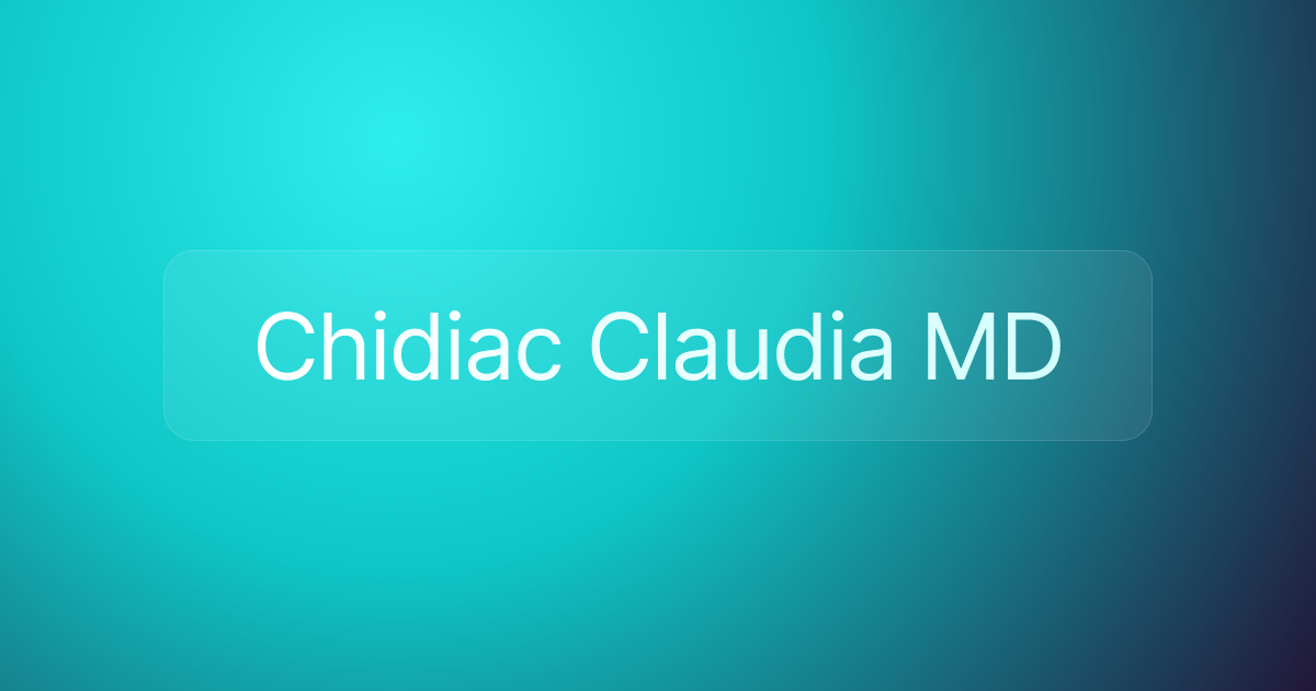 Chidiac Claudia MD
