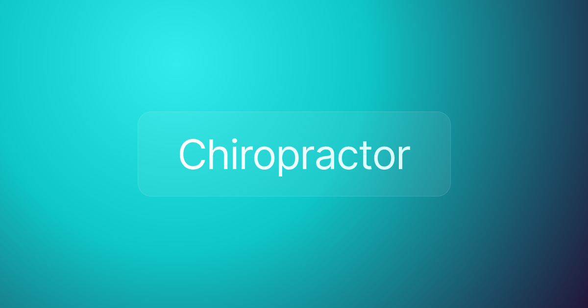 Chiropractor