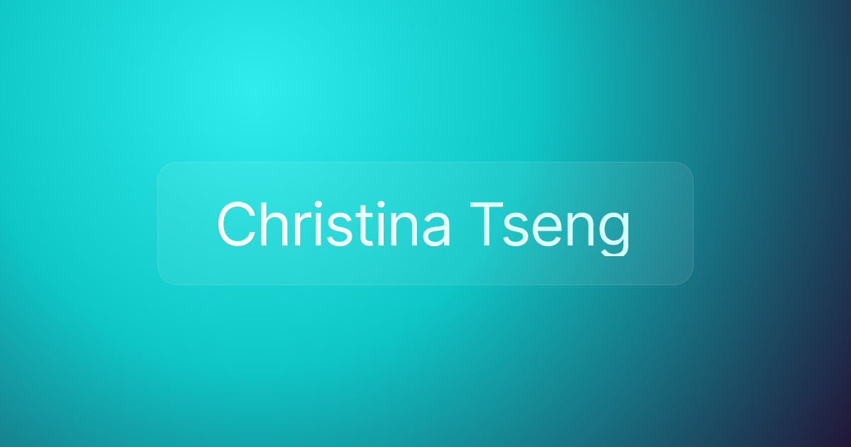 Christina Tseng