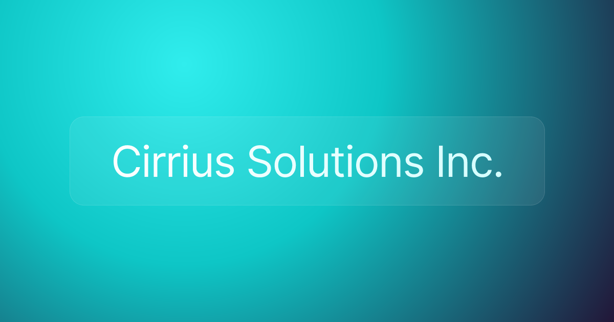 Cirrius Solutions Inc.