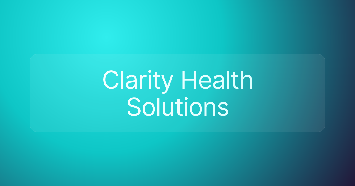 Clarity Health Solutions