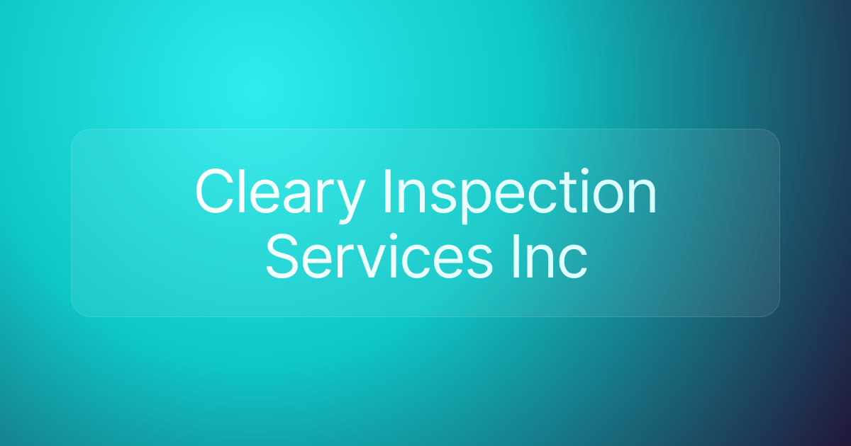 Cleary Inspection Services Inc