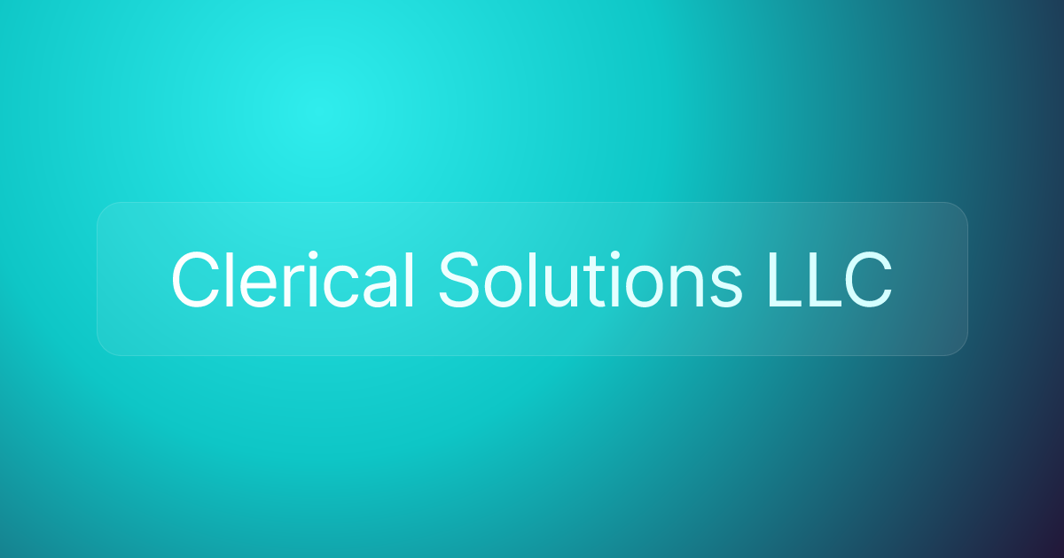 Clerical Solutions LLC