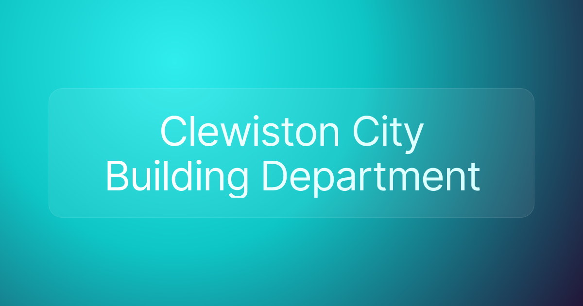 Clewiston City Building Department
