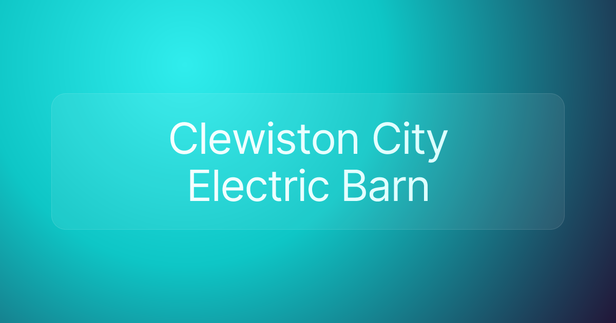 Clewiston City Electric Barn