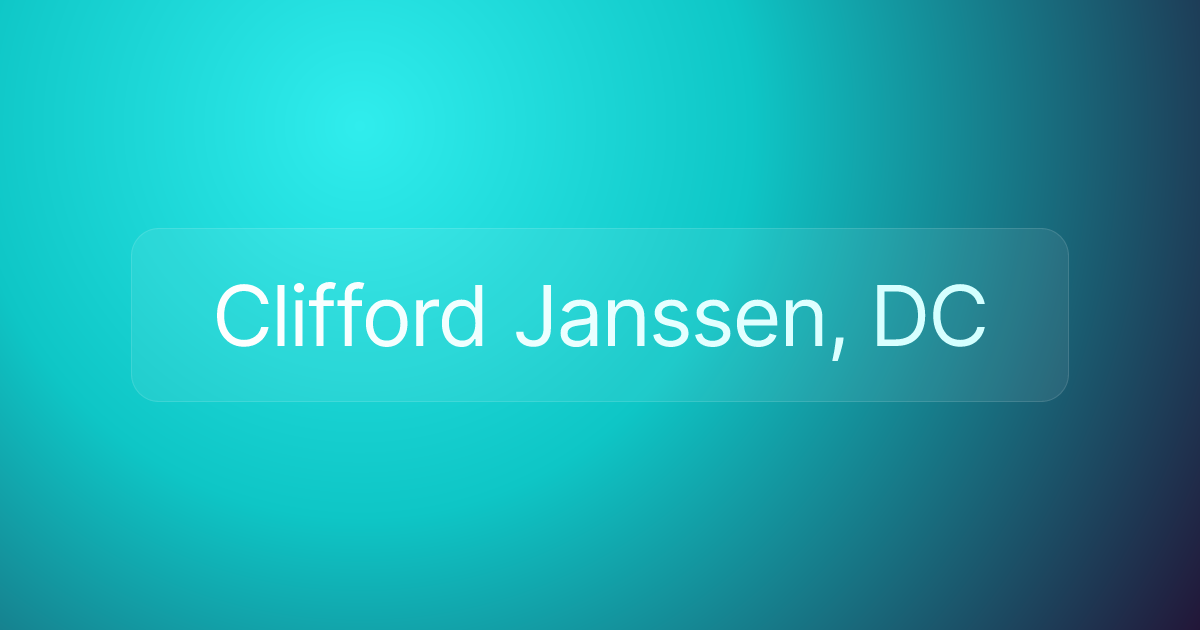 Clifford Janssen, DC