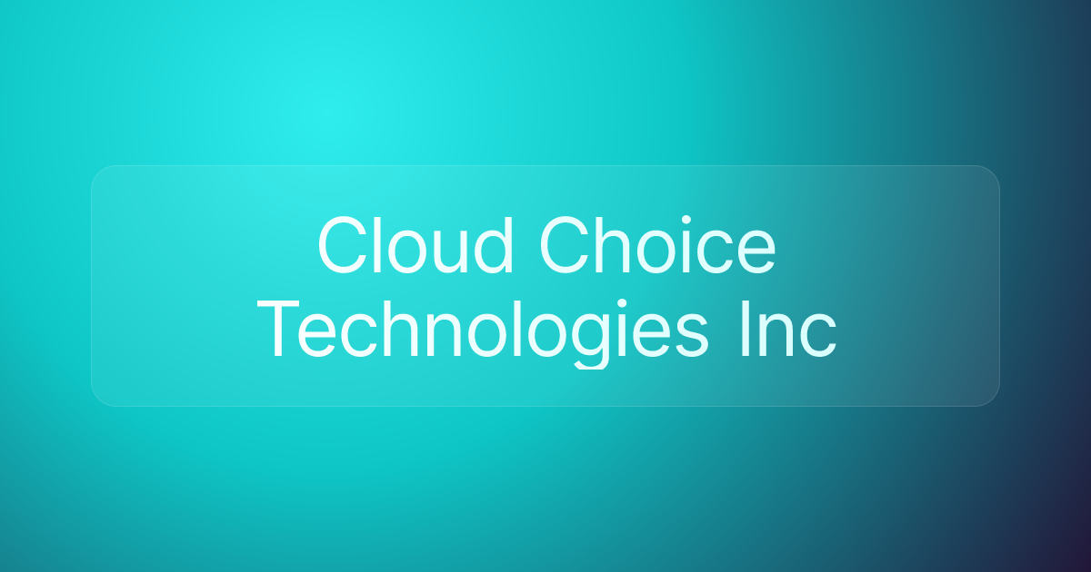 Cloud Choice Technologies Inc