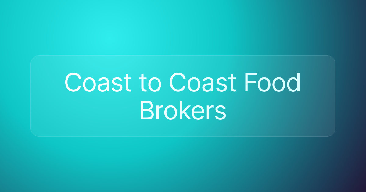 Coast to Coast Food Brokers
