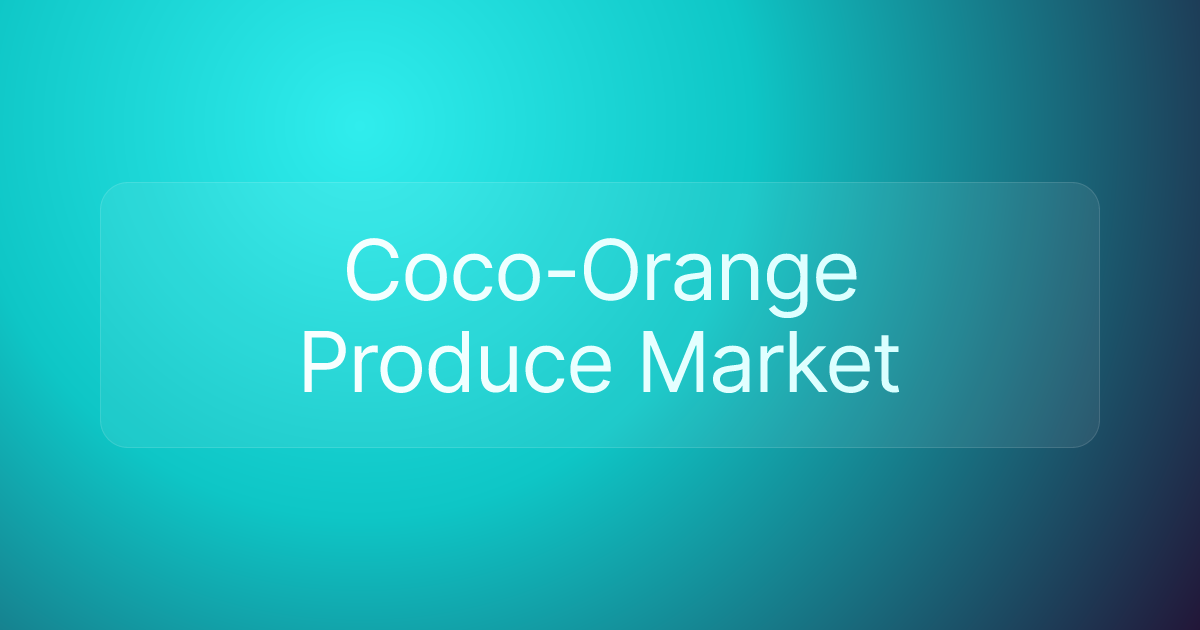 Coco-Orange Produce Market