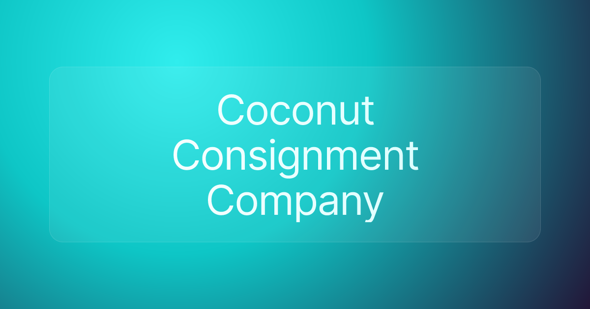 Coconut Consignment Company