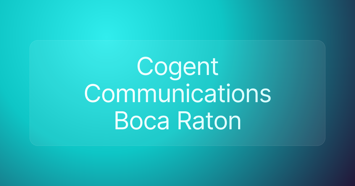 Cogent Communications Boca Raton