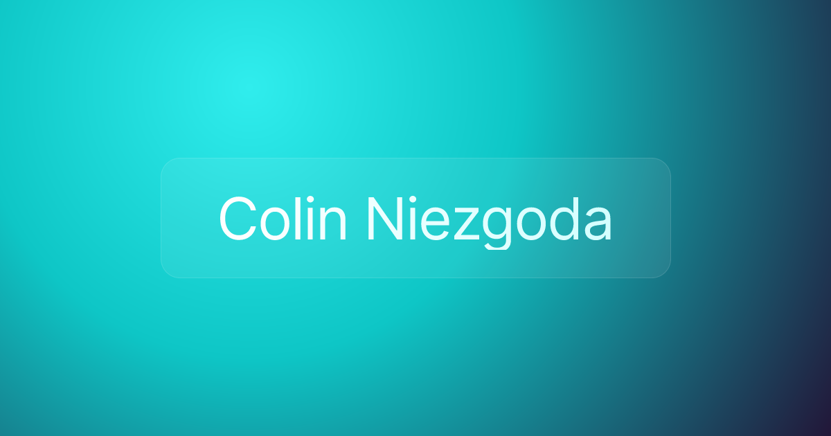 Colin Niezgoda