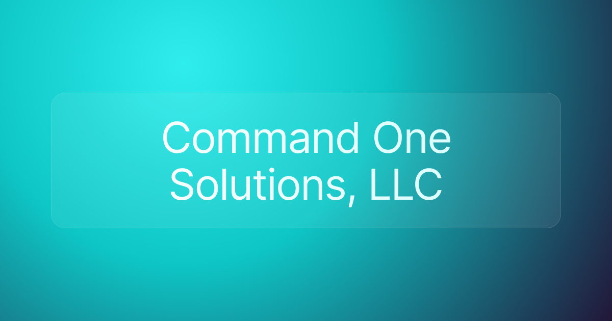 Command One Solutions, LLC