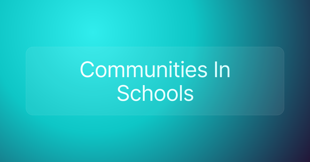 Communities In Schools