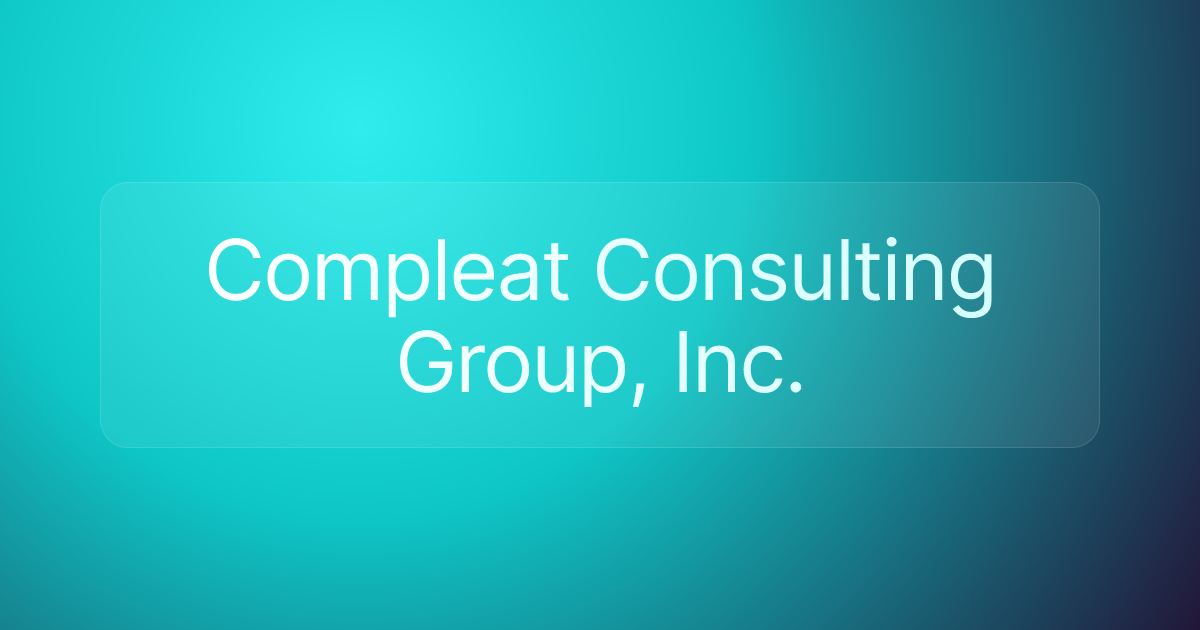 Compleat Consulting Group, Inc.