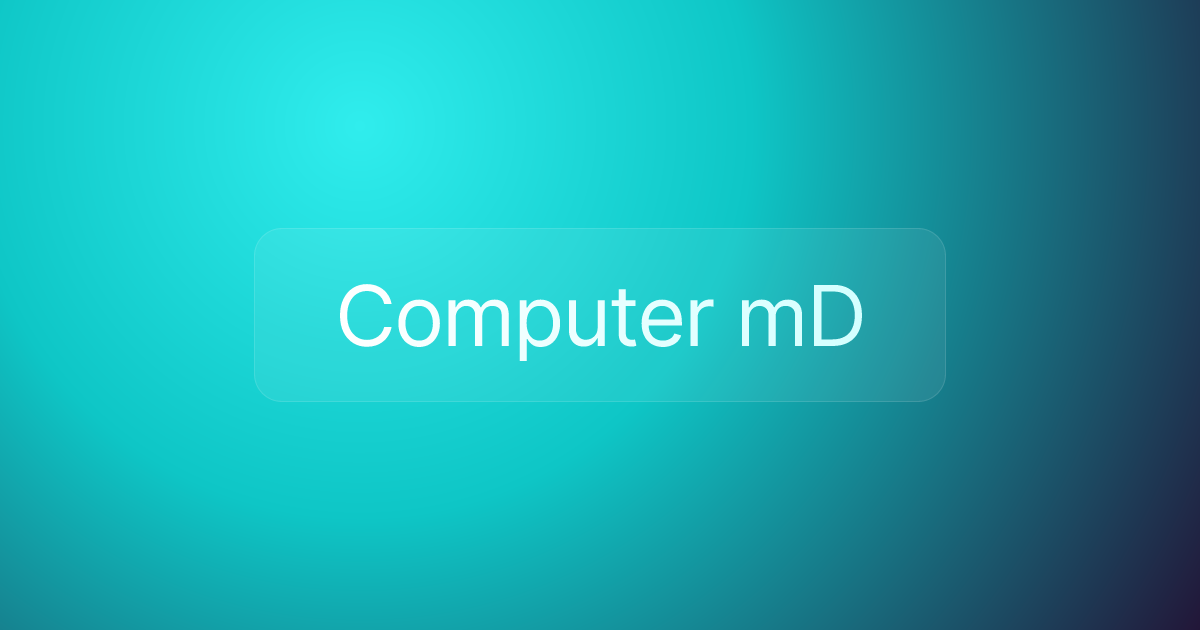 Computer mD