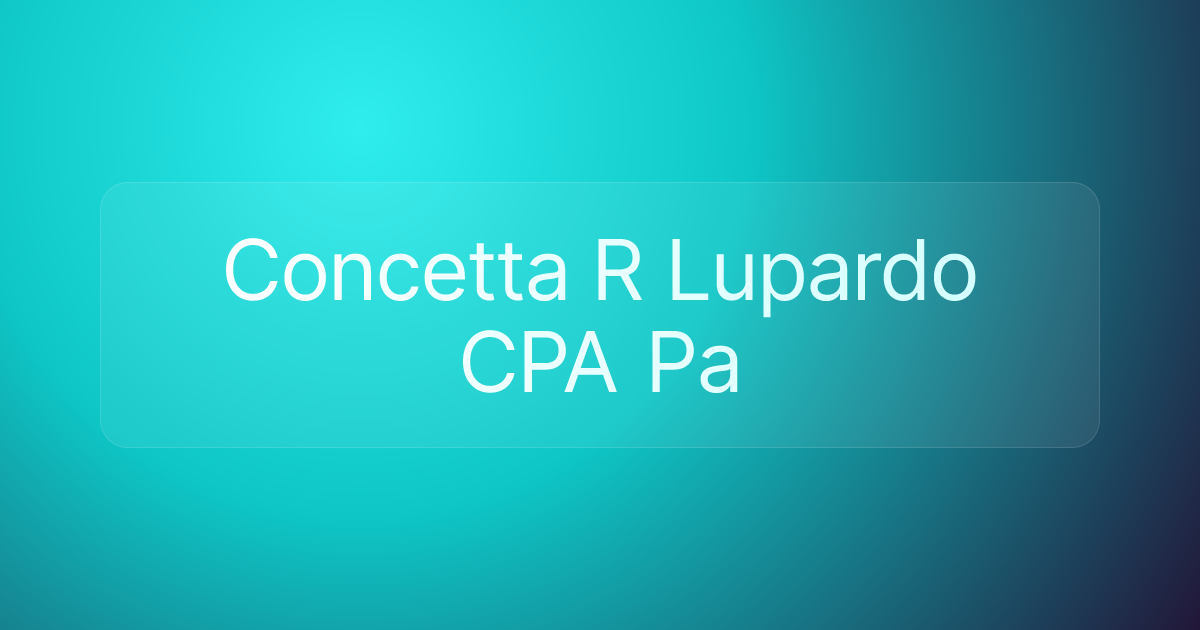 Concetta R Lupardo CPA Pa