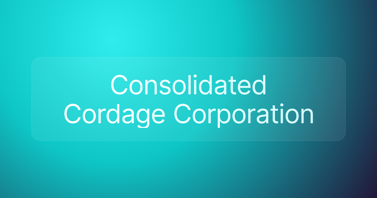 Consolidated Cordage Corporation