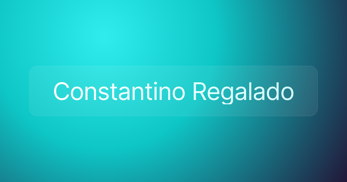 Constantino Regalado