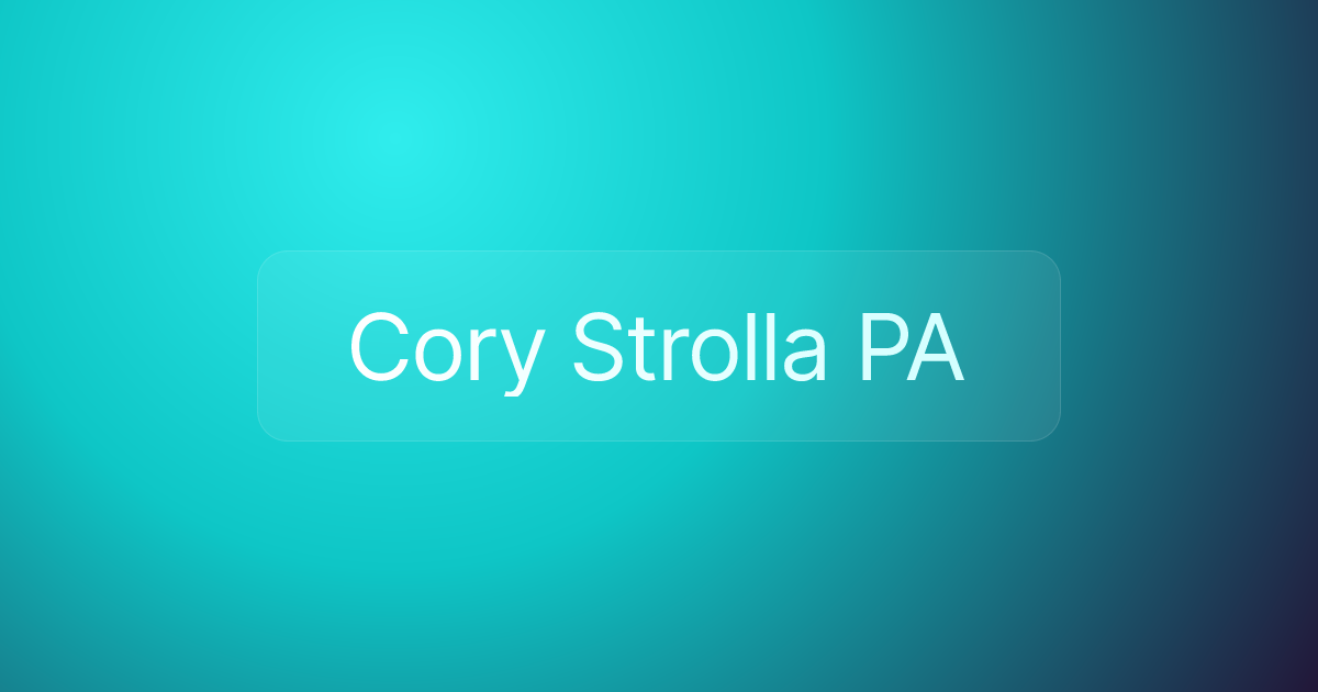 Cory Strolla PA