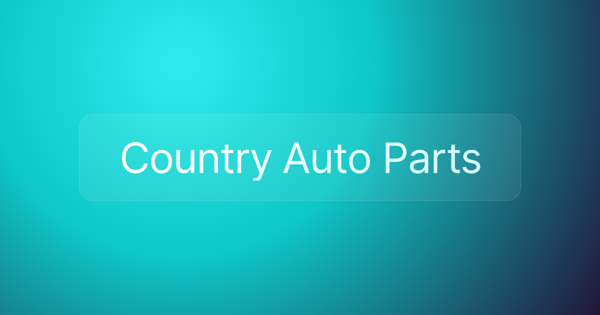 Country Auto Parts