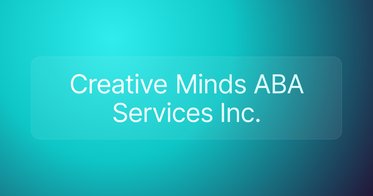 Creative Minds ABA Services Inc.