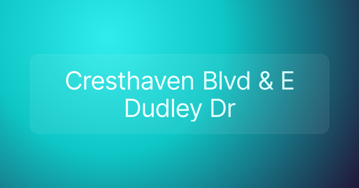 Cresthaven Blvd & E Dudley Dr