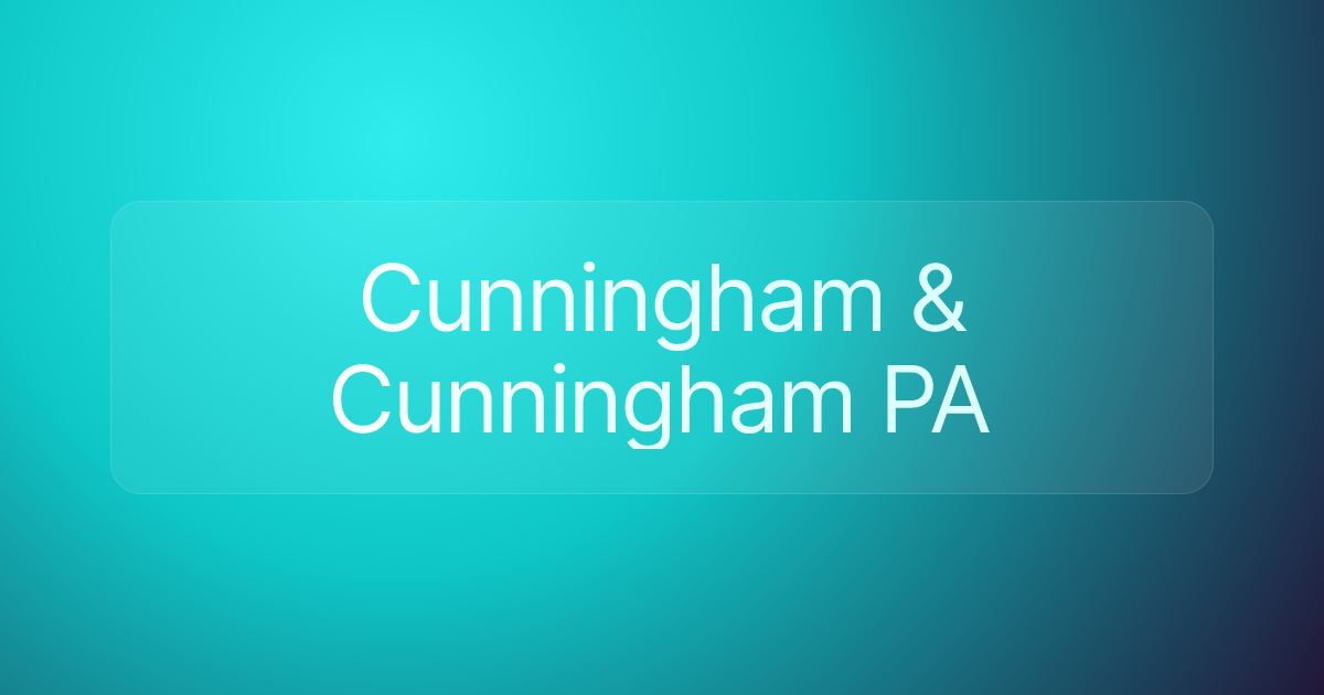 Cunningham & Cunningham PA
