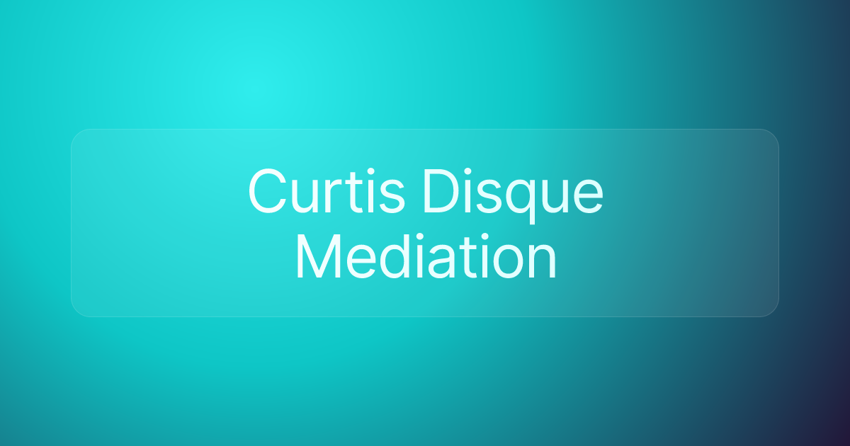 Curtis Disque Mediation
