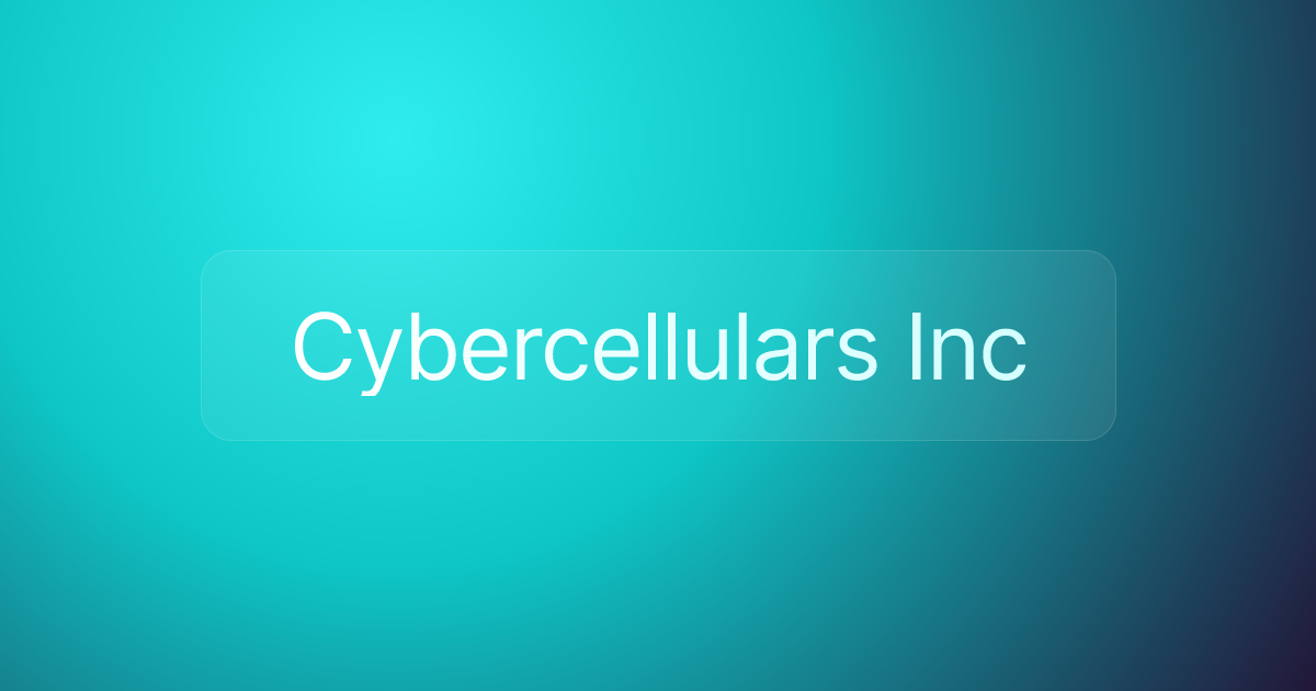 Cybercellulars Inc