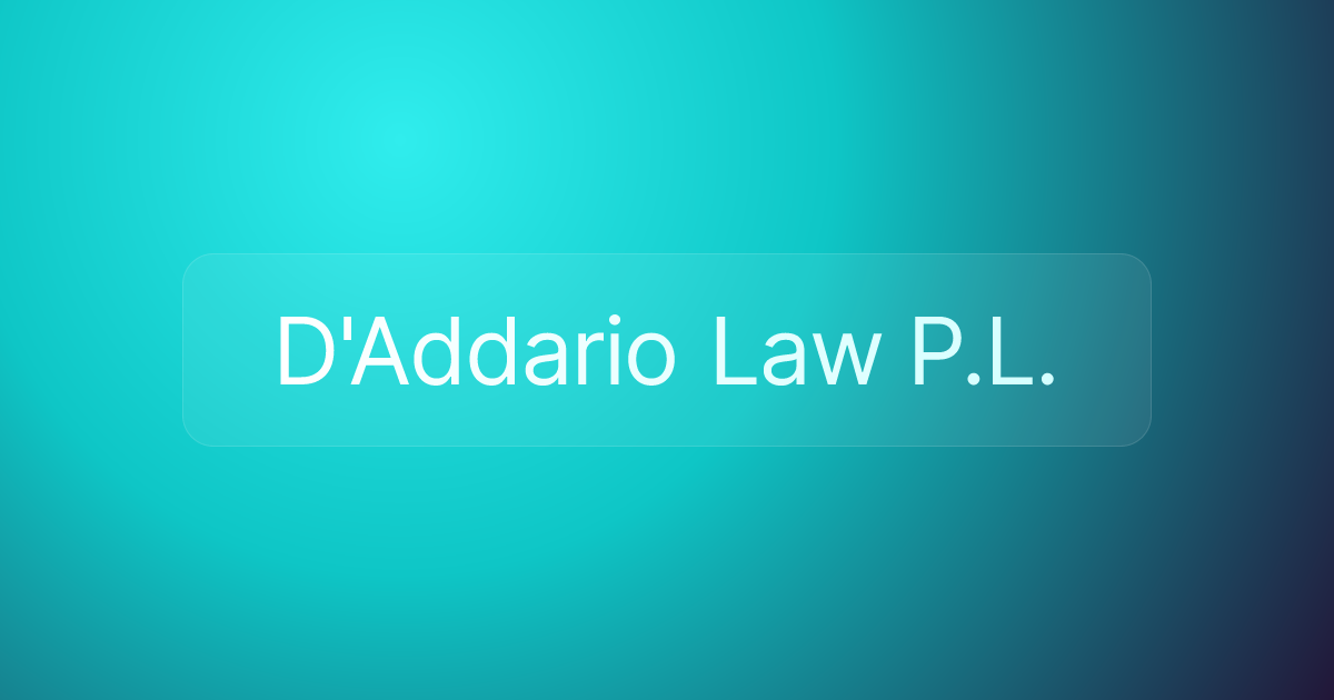 D'Addario Law P.L.