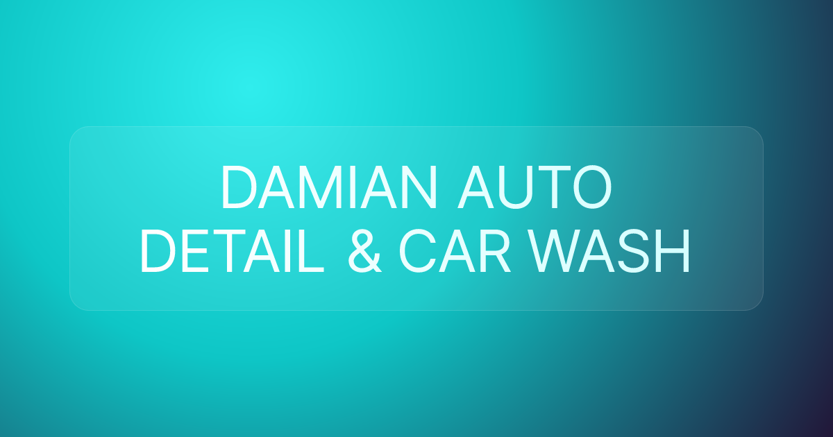 DAMIAN AUTO DETAIL & CAR WASH