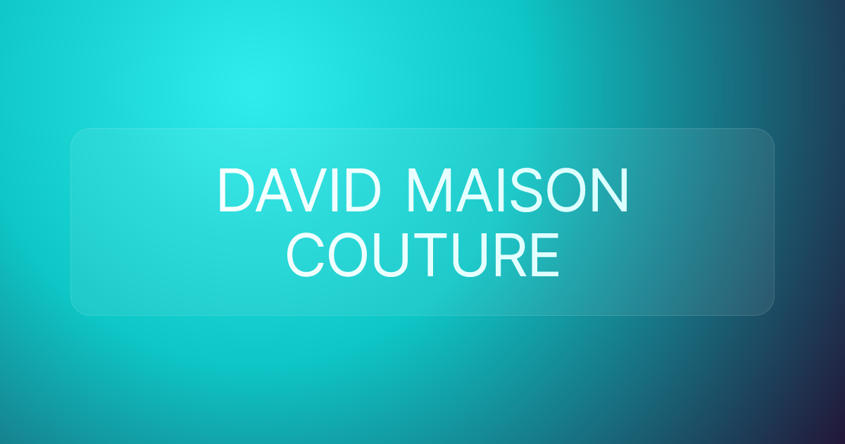 DAVID MAISON COUTURE