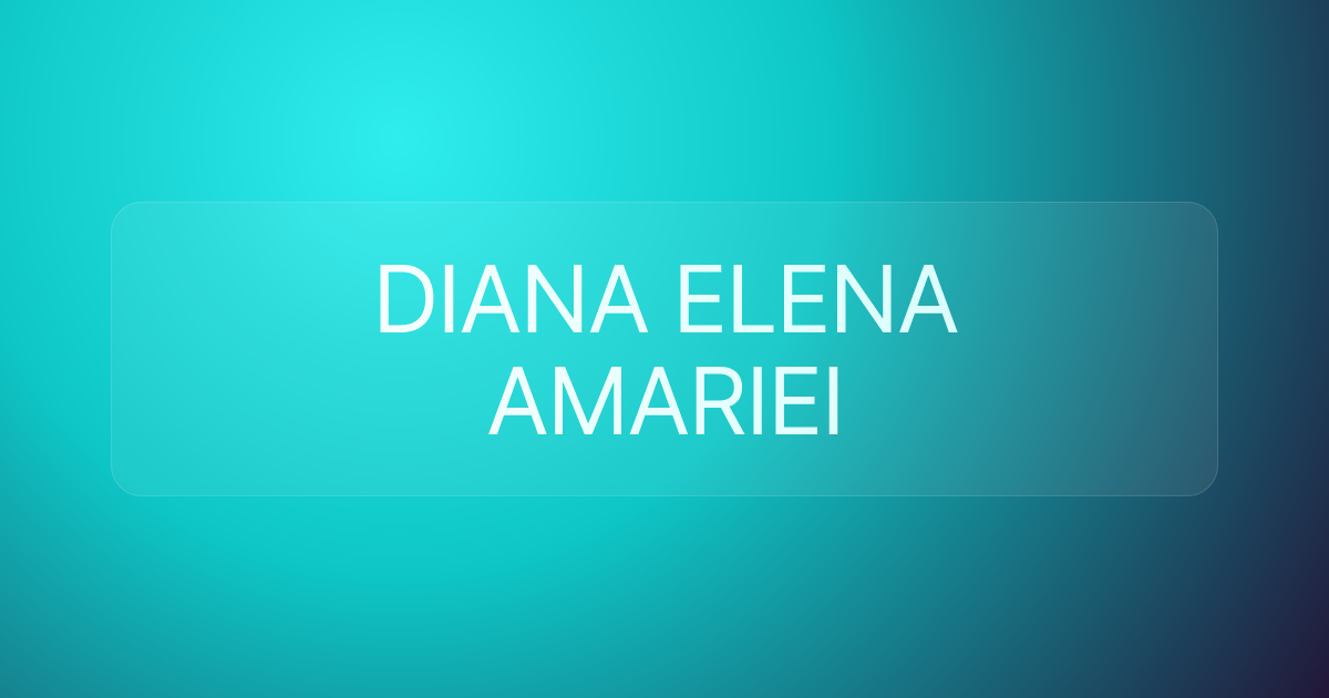 DIANA ELENA AMARIEI