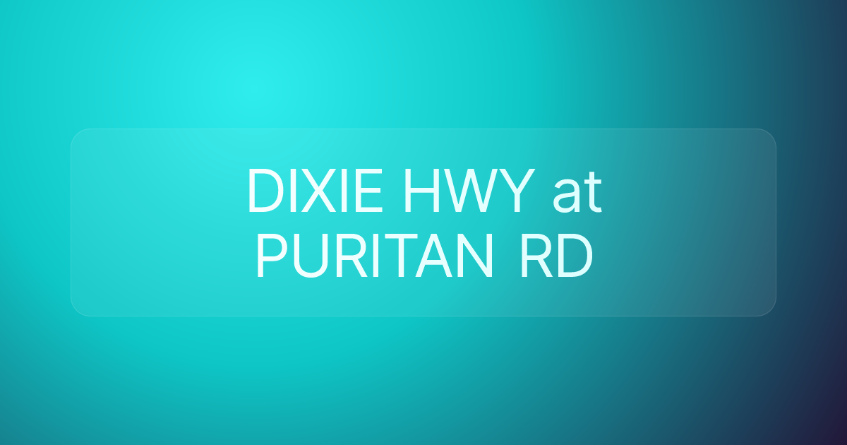 DIXIE HWY at PURITAN RD