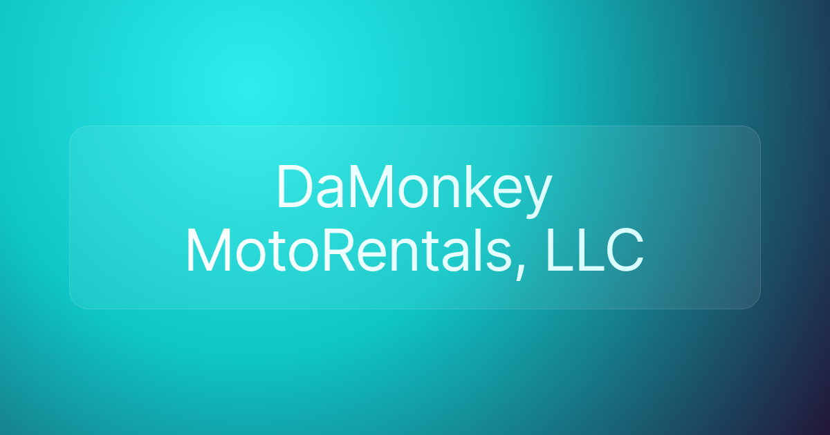 DaMonkey MotoRentals, LLC