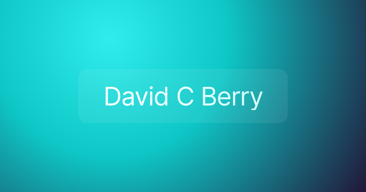 David C Berry
