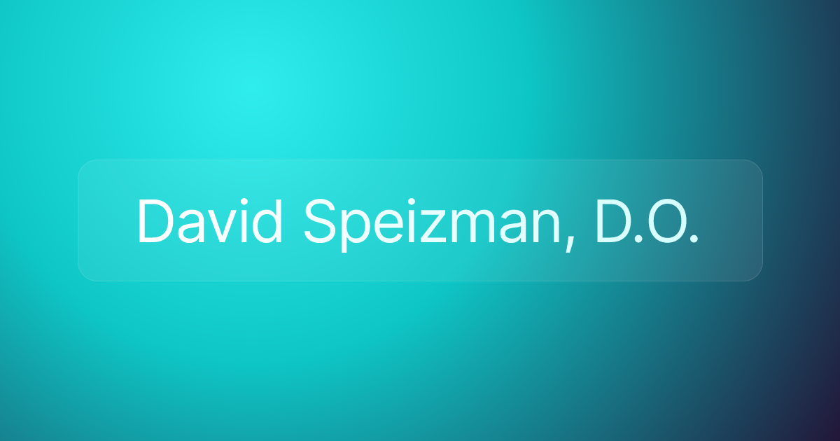 David Speizman, D.O.