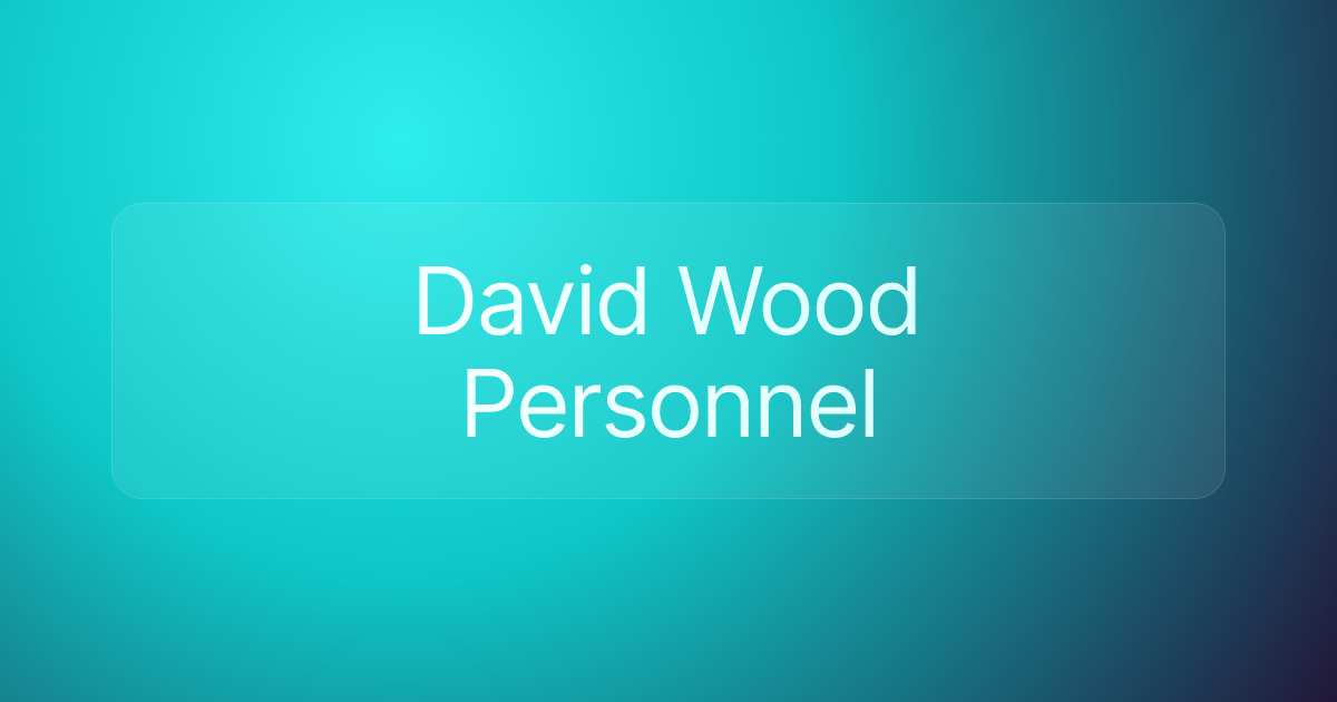 David Wood Personnel