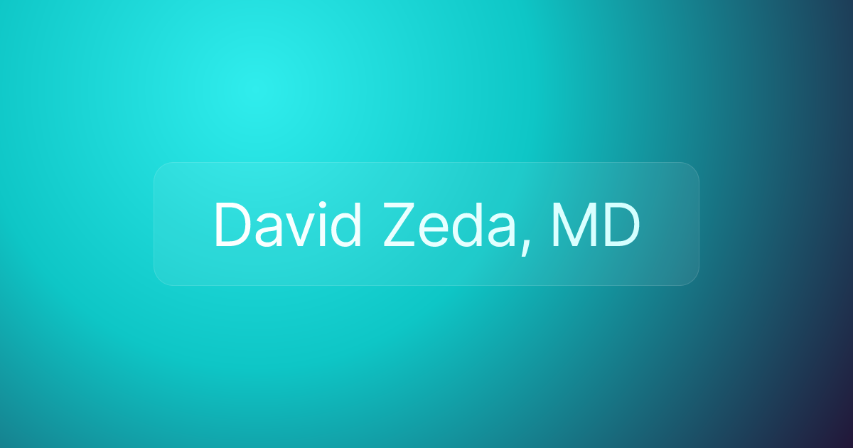 David Zeda, MD