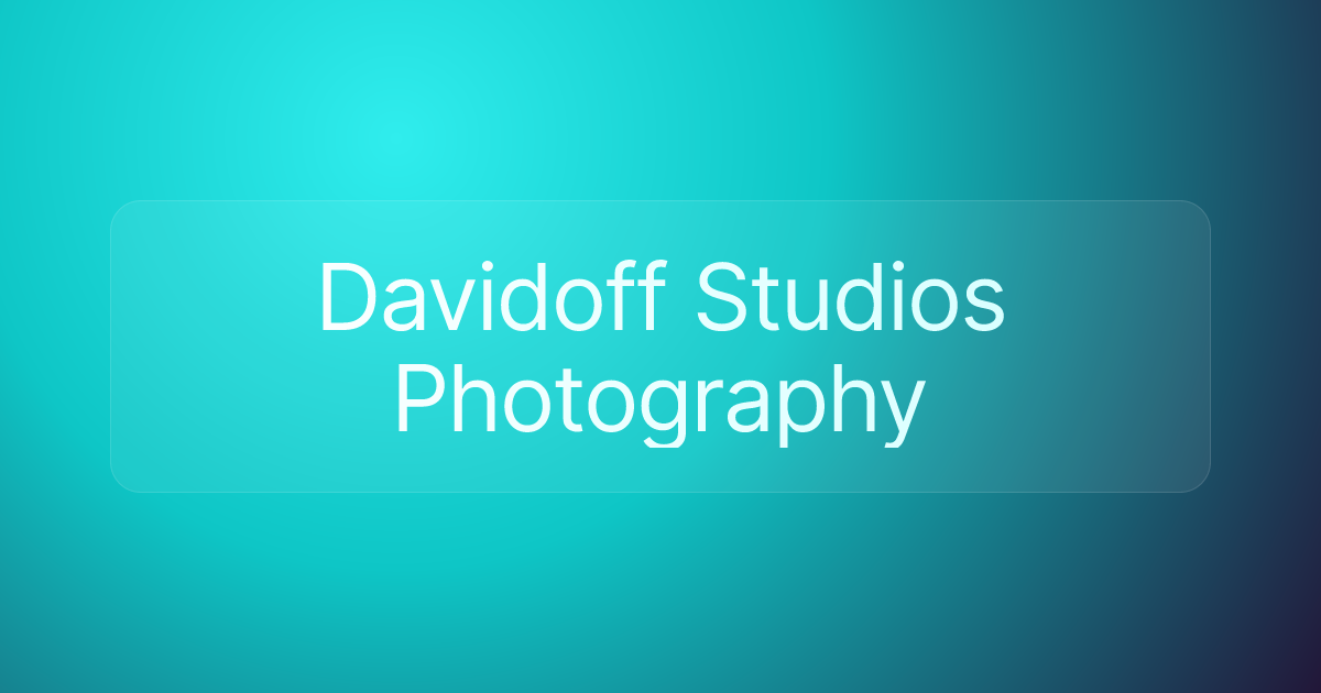 Davidoff Studios Photography