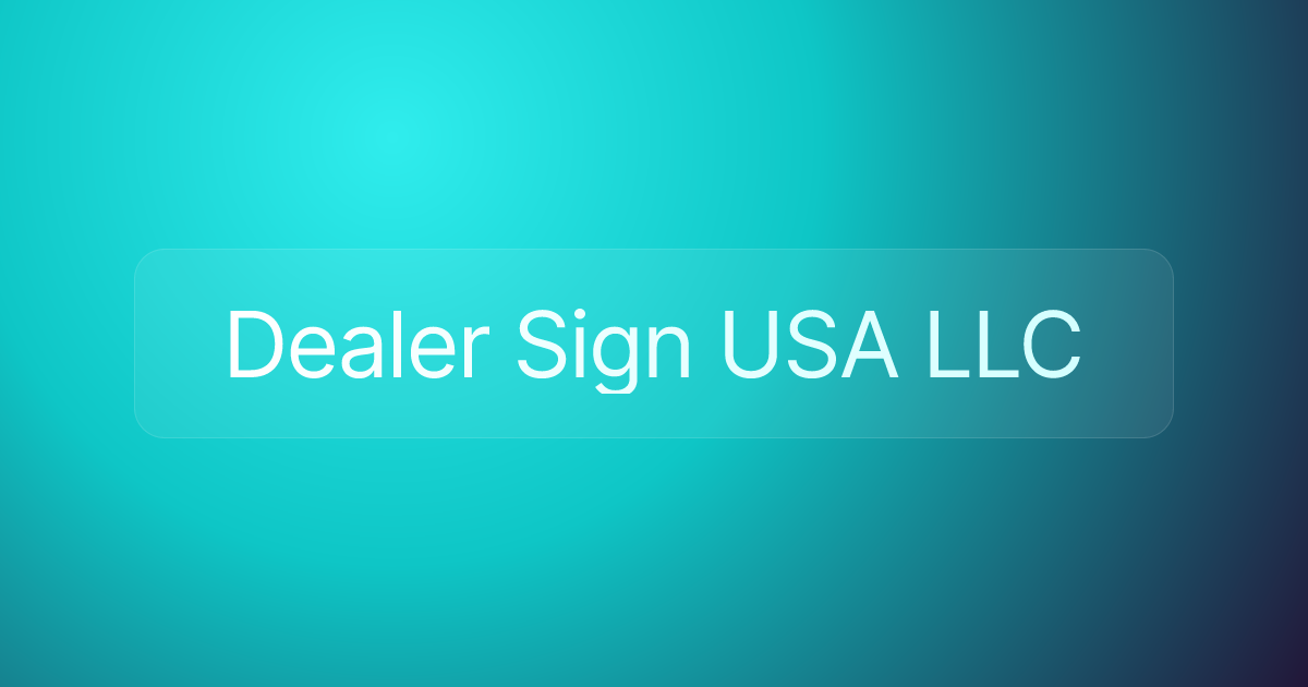 Dealer Sign USA LLC