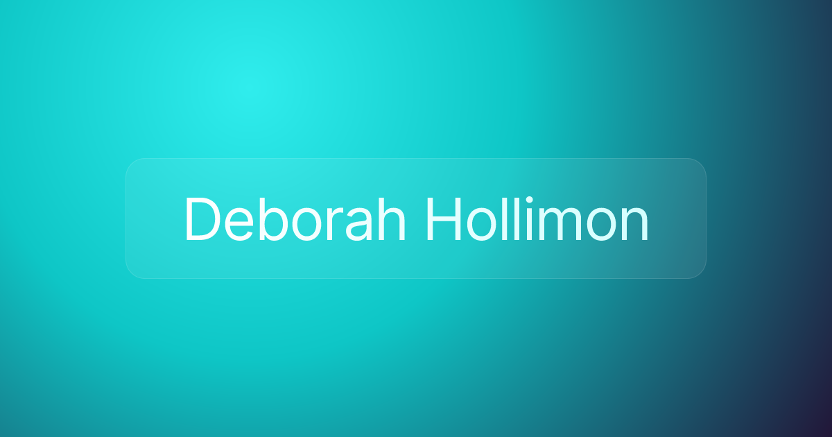 Deborah Hollimon